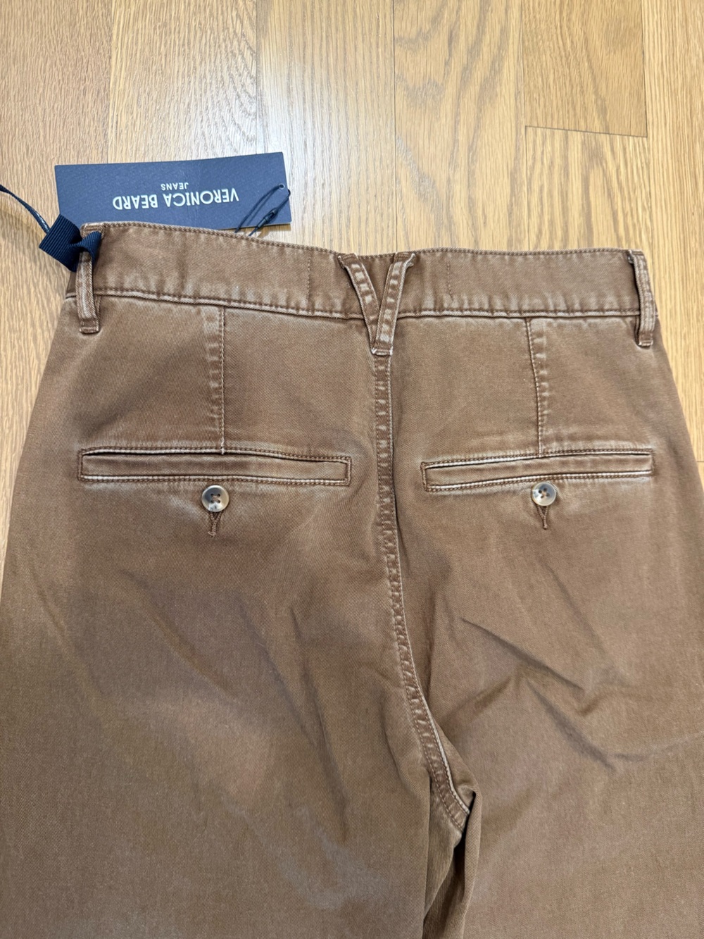Veronica Beard Crosbie Twill Trouser deep ochre size 26 - Picture 5 of 5